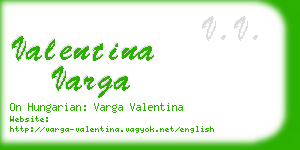 valentina varga business card